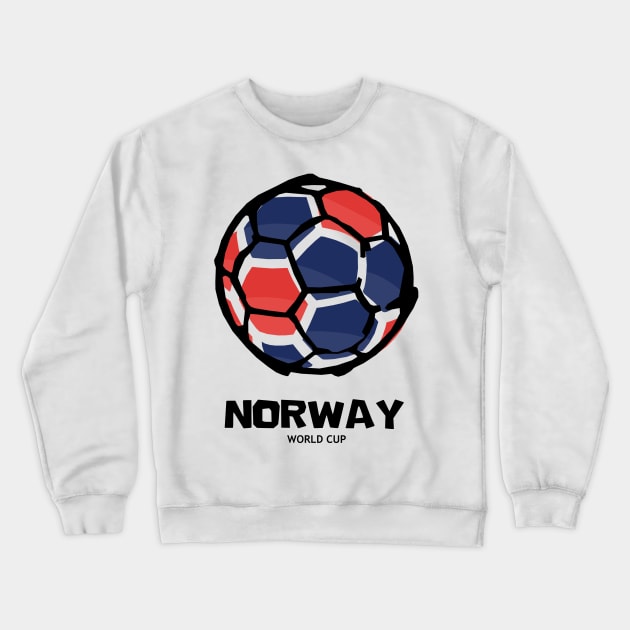 Norway Football Country Flag Crewneck Sweatshirt by KewaleeTee